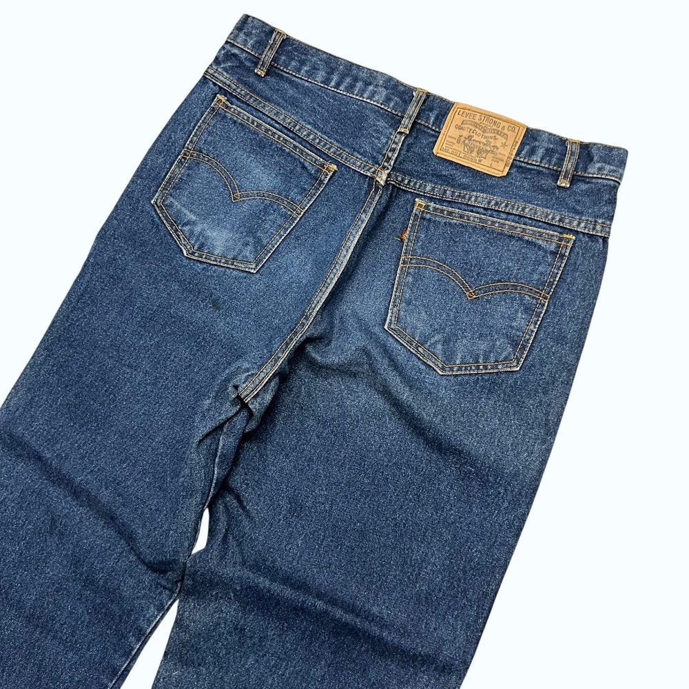 Vintage 90s Strawberry Leaves Denim Jeans‎ Dark Wash Straight Leg 33x29 Skater